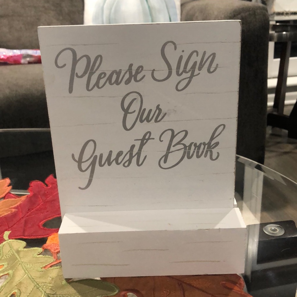 Rustic ‘Guest Book’ sign- wooden